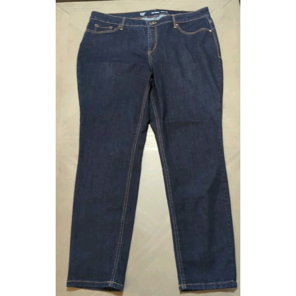 Crown & Ivy Curvy Women's Size 18WR Dark Wash High Rise Skinny Jeans 249